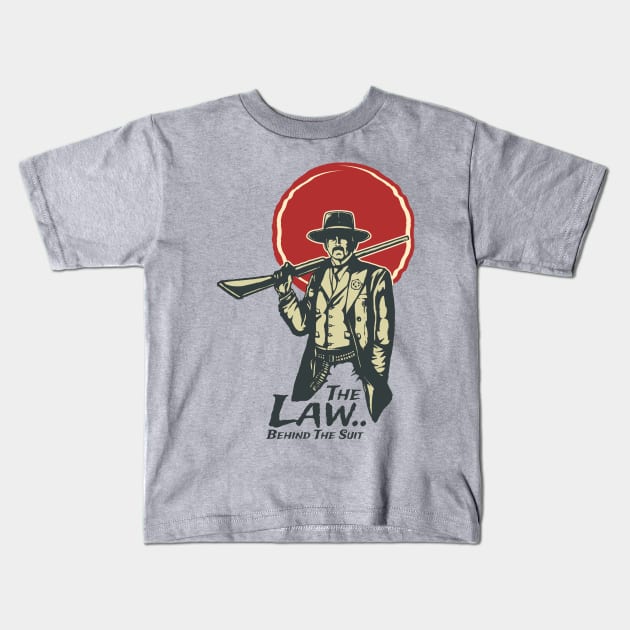 The Law - Behind the Suit Kids T-Shirt by RadCoolguy